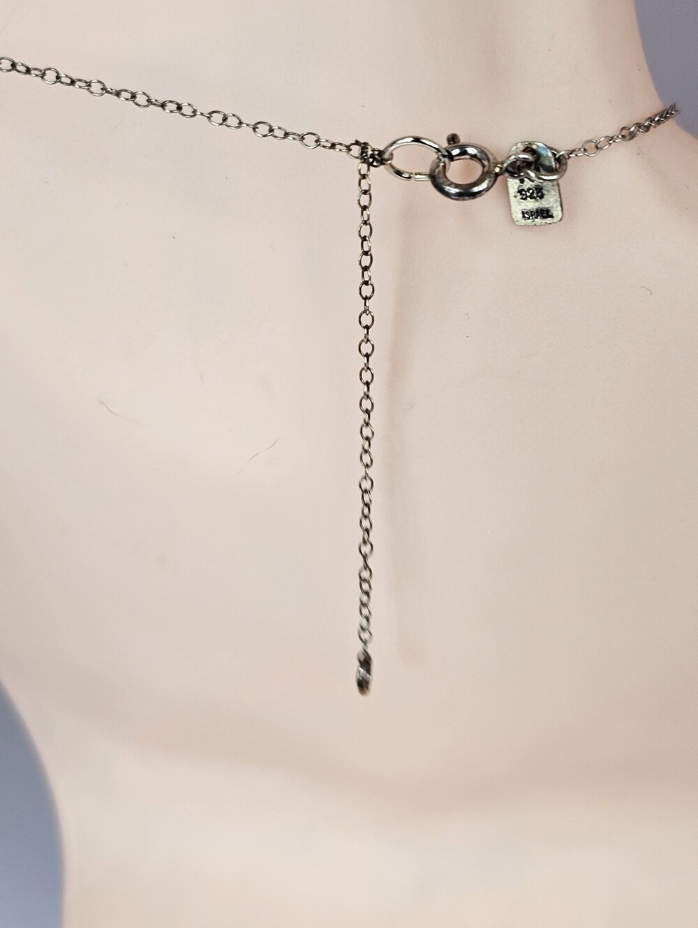 Authentic Roman Glass Pendant & Chain Sterling Silver 20" - Picture 9 of 9